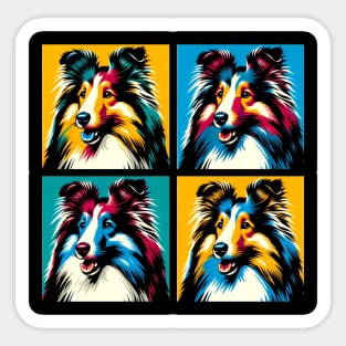 Shetland Sheepdog Pop Art - Dog Lover Gifts Sticker